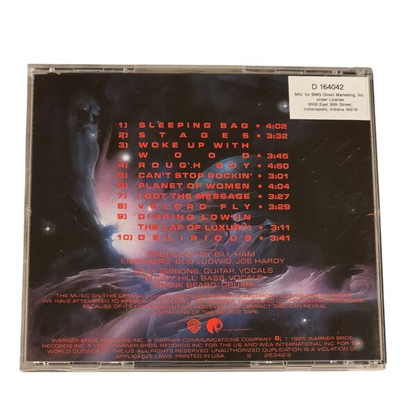 ZZ Top Afterburner CD Album 1985 Sleeping Bag Stages Rough Boy - Picture 2 of 5